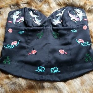 Nicole Miller silk corset top 🌸